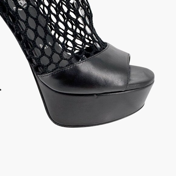 Christian Louboutin Plougesta Alta Black Fishnet Platform Pump Heel Size 38 US 8 - Picture 10 of 15